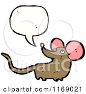 Cartoon Of A Talking Brown Mouse Royalty Free Vector Illustration