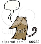 Cartoon Of A Talking Brown Mouse Royalty Free Vector Illustration