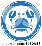 Poster, Art Print Of Blue Crab Circle