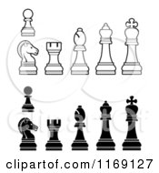 Poster, Art Print Of White And Black Chess Pieces