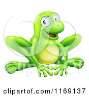 Poster, Art Print Of Smiling Green Frog