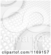 Poster, Art Print Of 3d White Mosaic Grid And Curve Pattern