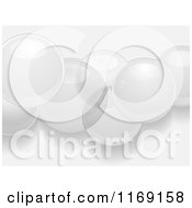 Clipart Of A Background Of Transparent Spheres And Shadows Royalty Free Vector Illustration