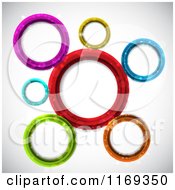 Poster, Art Print Of Background Of Colorful Circles With Flares