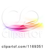 Clipart Of A Background Of Flowing Colors Over White Royalty Free Vector Illustration