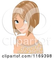 Poster, Art Print Of Dirty Blond Haired Girl Sporting A Cute Haircut