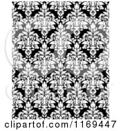 Clipart Of A Black And White Triangular Damask Pattern Seamless Background 29 Royalty Free Vector Illustration
