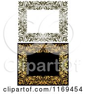 Clipart Of Frames Of Ornate Vines With Copyspace 5 Royalty Free Vector Illustration