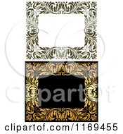 Clipart Of Frames Of Ornate Vines With Copyspace 3 Royalty Free Vector Illustration