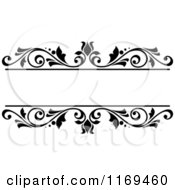 Clipart Of A Black And White Floral Frame 7 Royalty Free Vector Illustration