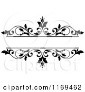 Clipart Of A Black And White Floral Frame Royalty Free Vector Illustration