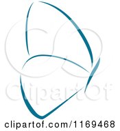 Clipart Of A Teal Butterfly Royalty Free Vector Illustration