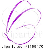 Clipart Of A Purple Butterfly 2 Royalty Free Vector Illustration