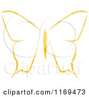 Clipart Of A Yellow Butterfly 2 Royalty Free Vector Illustration