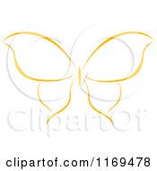 Clipart Of A Yellow Butterfly Royalty Free Vector Illustration