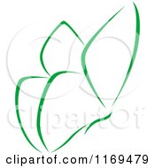 Clipart Of A Green Butterfly 2 Royalty Free Vector Illustration