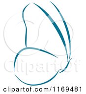 Clipart Of A Teal Butterfly 3 Royalty Free Vector Illustration