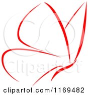 Clipart Of A Red Butterfly 2 Royalty Free Vector Illustration