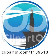 Poster, Art Print Of Lighthouse And Beacon Over Blue