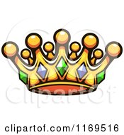 Poster, Art Print Of Gold Crown Adorned With Gems 3
