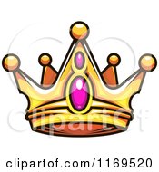 Poster, Art Print Of Gold Crown Adorned With Gems 2
