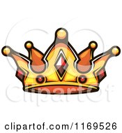 Gold Crown Adorned With Rubies