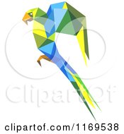 Clipart Of A Colorful Origami Paper Parrot Royalty Free Vector Illustration