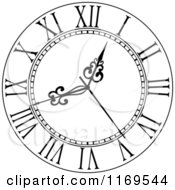 Poster, Art Print Of Black And White Wall Clock 5