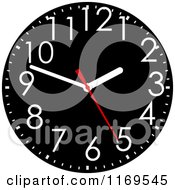 Clipart Of A Wall Clock Royalty Free Vector Illustration by Vector Tradition SM