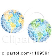 Poster, Art Print Of Globes Composed Of Recycle Items 2
