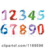 Poster, Art Print Of Colorful Origami Numbers