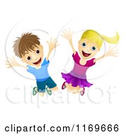 Poster, Art Print Of Happy And Energetic Children Jumping