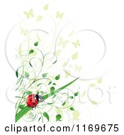 Poster, Art Print Of Ladybug Butterfly And Foliage Background