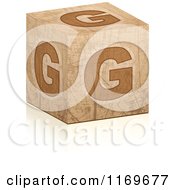 Poster, Art Print Of Brown Grungy Letter G Cube