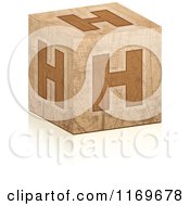 Poster, Art Print Of Brown Grungy Letter H Cube