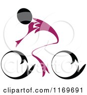 Poster, Art Print Of Black And Purple Cyclist