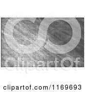 Clipart Of A Black And White Grungy Halftone Dot Background Royalty Free Vector Illustration