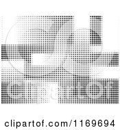 Poster, Art Print Of Black And White Halftone Dot Background
