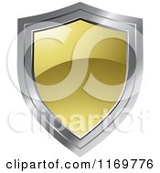 Poster, Art Print Of Gold And Chrome Shield