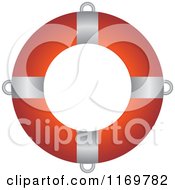 Clipart Of A Red And White Life Buoy 2 Royalty Free Vector Illustration