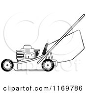 Poster, Art Print Of Black And White Push Lawn Mower