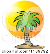 Poster, Art Print Of Palm Tree Over A Sunset