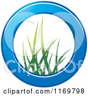 Poster, Art Print Of Blue Ring With Grass In The Center