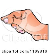 Clipart Of A Womans Hand Reaching Royalty Free Vector Illustration