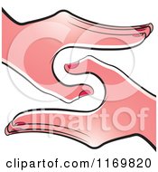 Clipart Of A Pair Of Womens Hands Forming A Letter S Royalty Free Vector Illustration