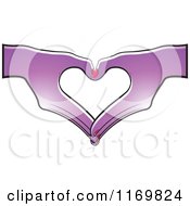 Poster, Art Print Of Pair Of Purple Hands Forming A Heart