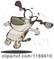 Poster, Art Print Of Happy Brown Dog Jumping