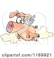 Poster, Art Print Of Happy Pig Flying