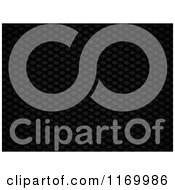 Clipart Of A 3d Black Hexagon Mesh Background Royalty Free Vector Illustration by elaineitalia