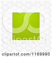 Clipart Of A Green Square Frame Over White Honeycombs Royalty Free Vector Illustration